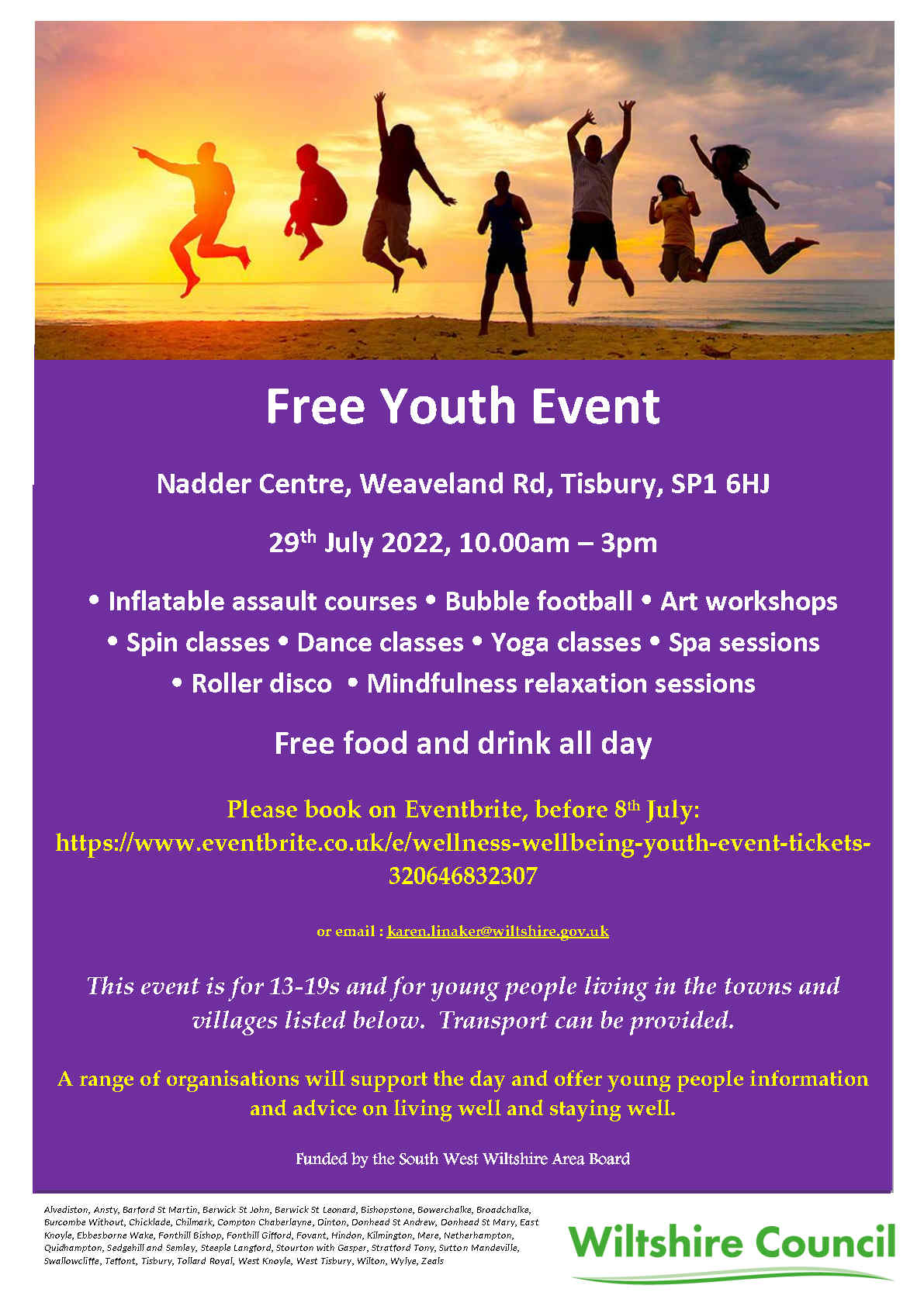 Free Youth Event - at the Nadder Centre