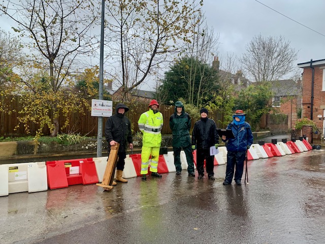 Practice deployment of the Crow Lane Flood Barrier