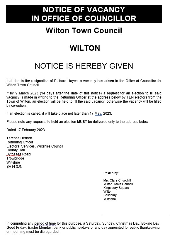 Councillor Vacancy