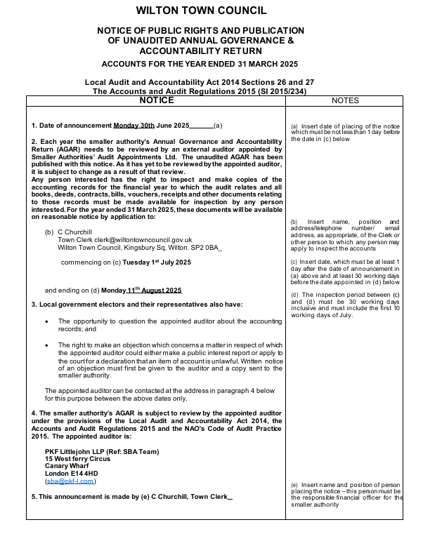 Publication of AGAR