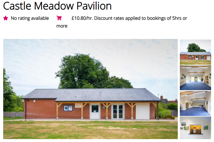 Castle Meadow Pavilion - Now Available to Book Online!