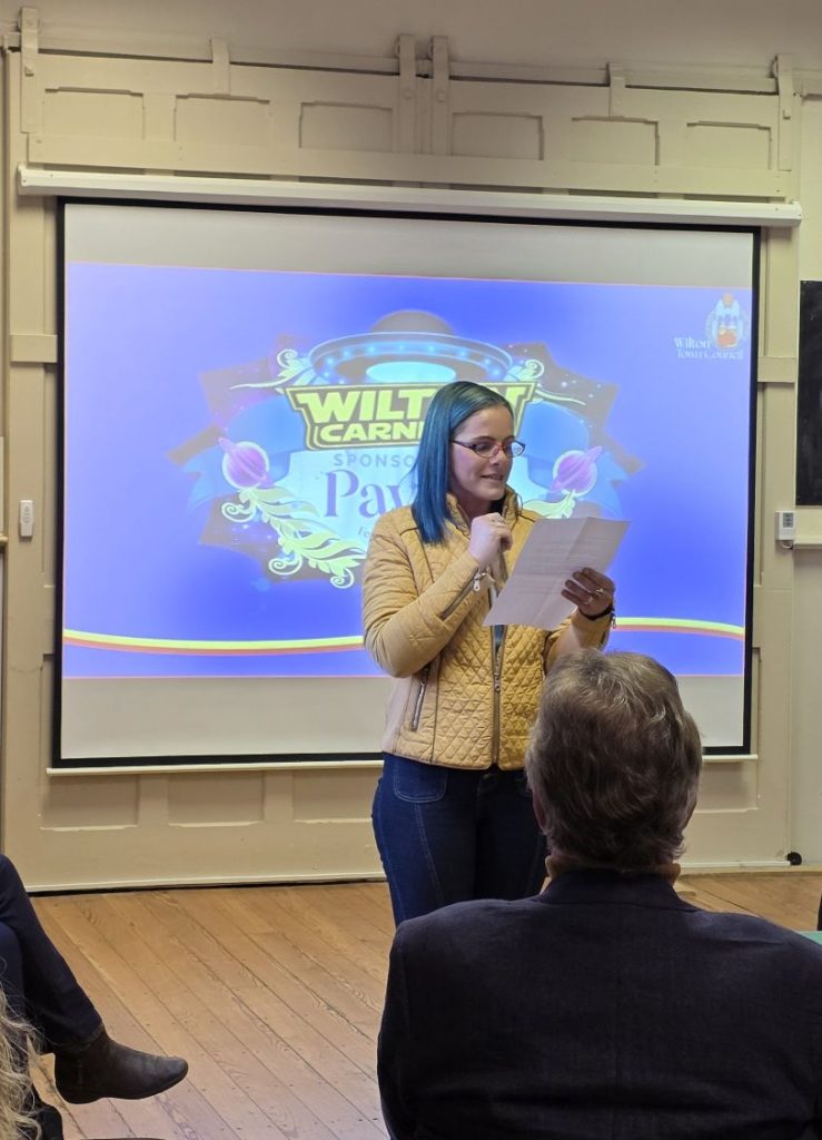 Wilton Carnival presenting at the Annual Town Meeting